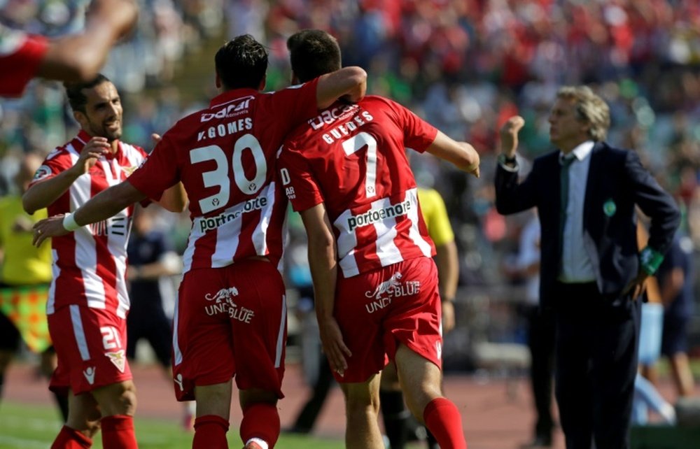 Guedes scored both goals for Aves as they claimed the Portuguese Cup. AFP