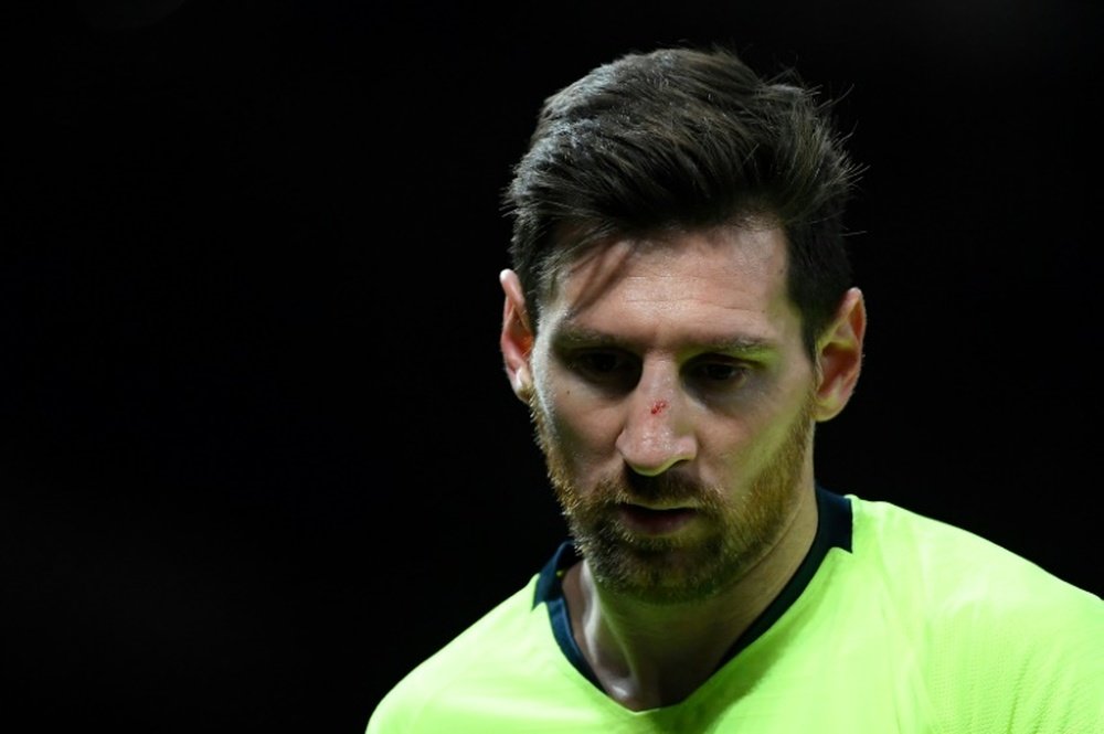 Messi confundiu McTominay com Smalling. AFP