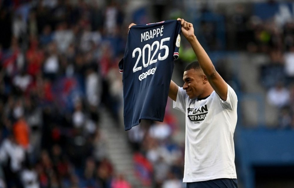 Mbappé s'est exprimé sur ses objectifs individuels et collectifs avec le PSG. AFP