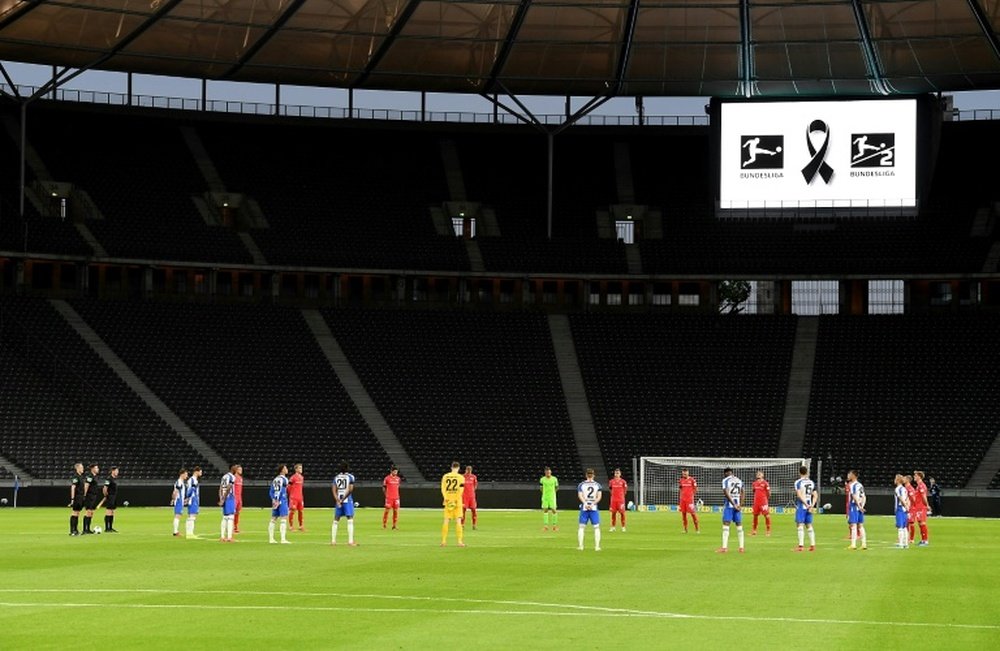 El Hertha se llevó un sentido derbi berlinés. AFP