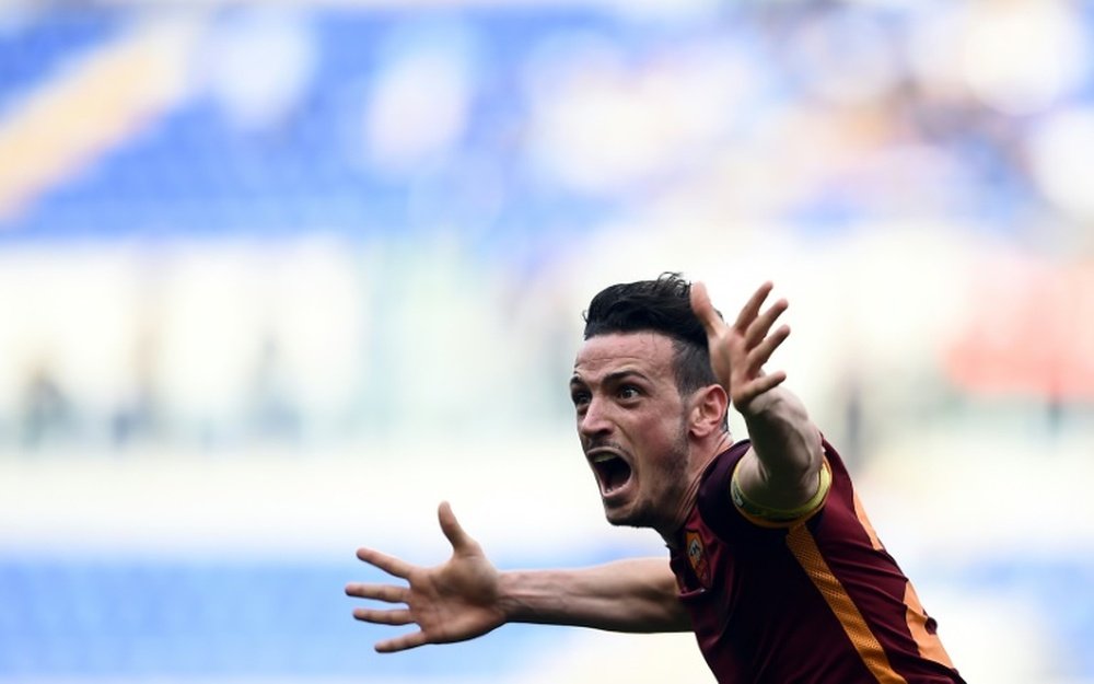 Florenzi anotó el tercer gol del derbi de Roma. AFP