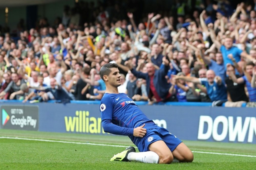 Morata put Chelsea in control. AFP