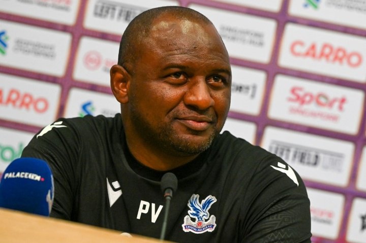 Patrick Vieira, entrenador del Crystal Palace, preguntó por la situación de Antoine Semenyo. AFP