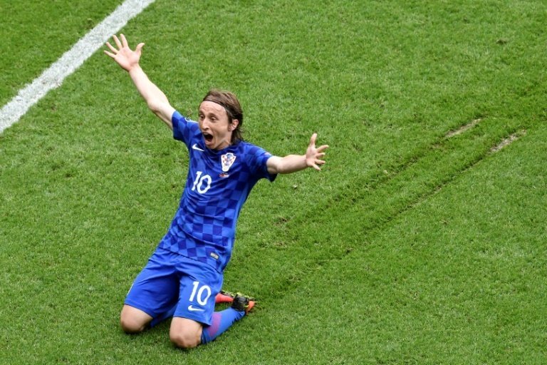 Croatias Luka Modric celebrates his first goal of Euro 2016, which sealed victory for his team against Turkey in their opening Group D clash in Paris on June 12, 2016