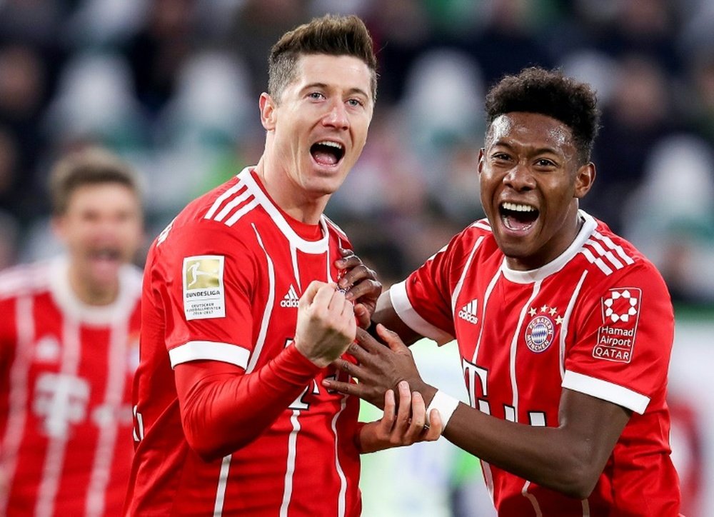 O Bayern Munique bateu o Hamburgo por 6-0. AFP