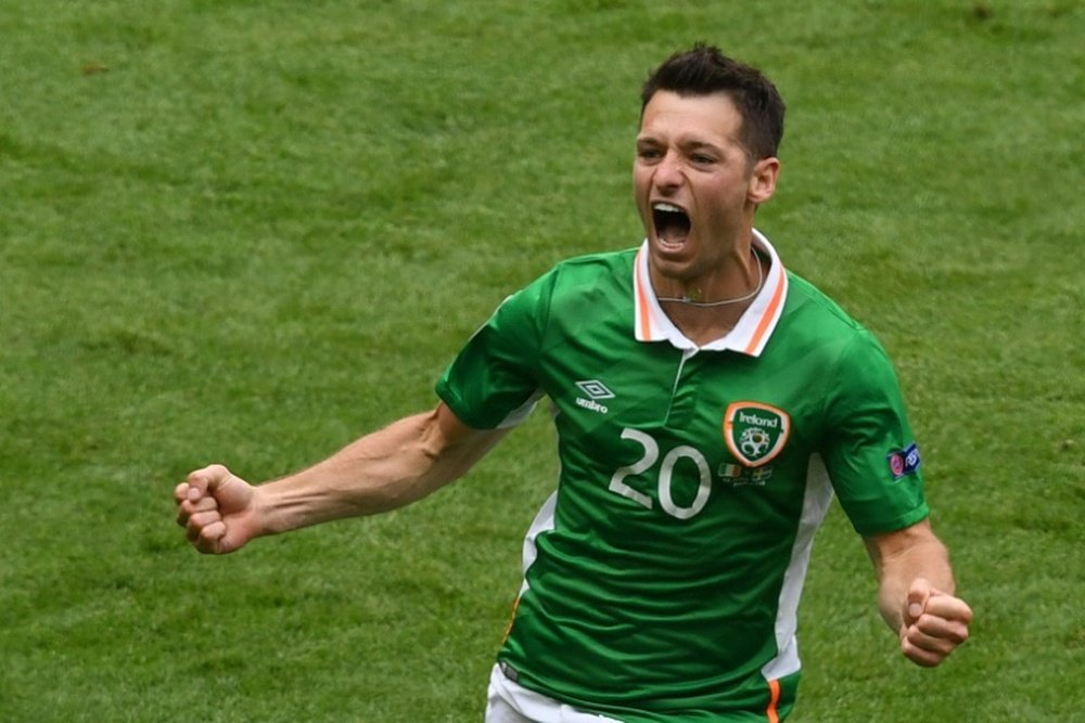 Hoolahan scored Ireland's opening goal at Euro 2016. AFP