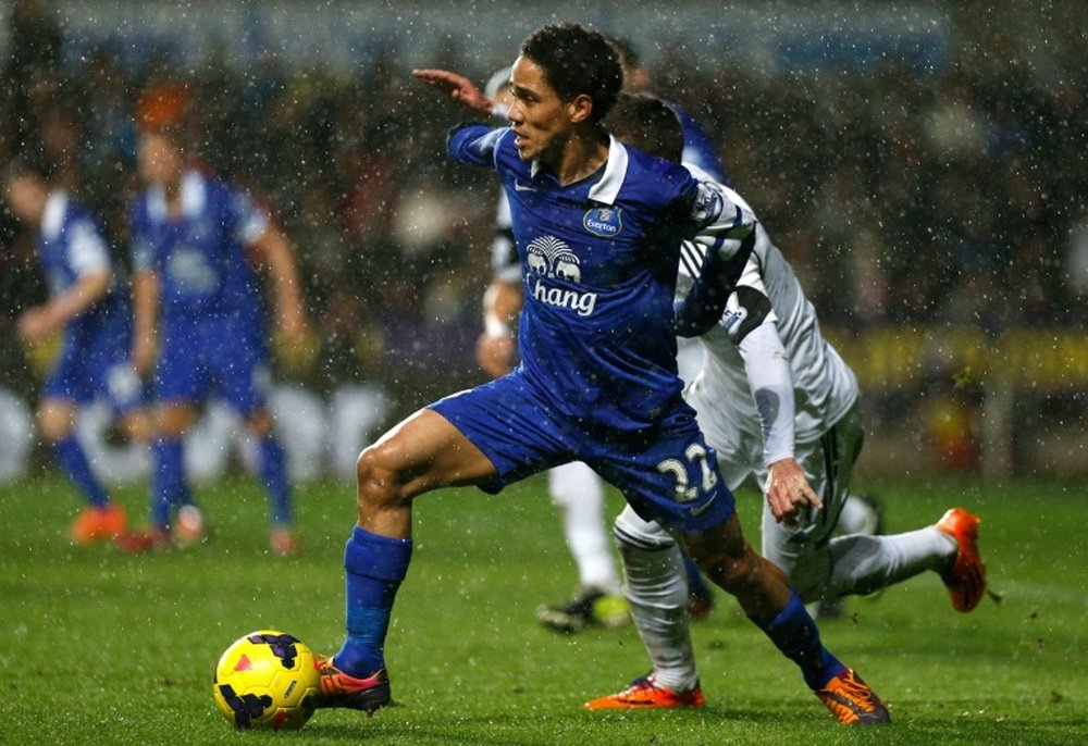 South African midfielder Steven Pienaar, pictured on December 22, 2013, is released by Premier League side Everton after his second spell with the club