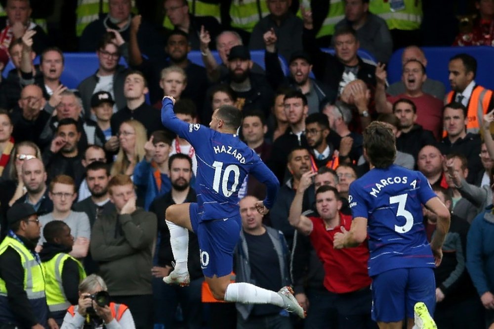Hazard has scored six goals in his last five Premier League matches. AFP
