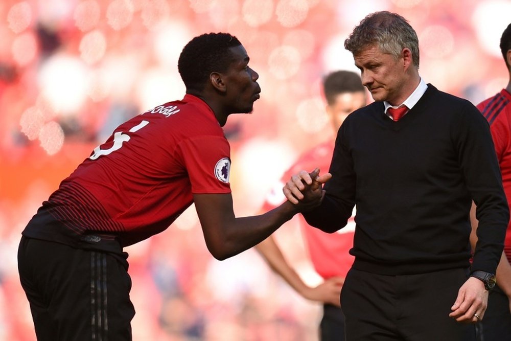 Solskjaer no quiere ver salir a Pogba. AFP