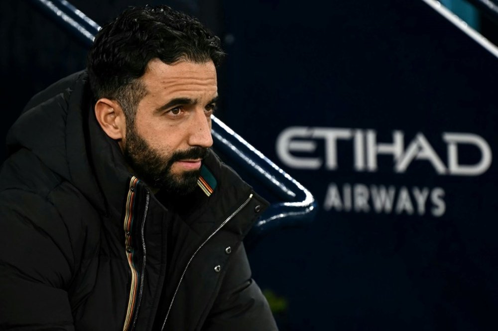 Ruben Amorim said he is in the dark over player sales in January. AFP