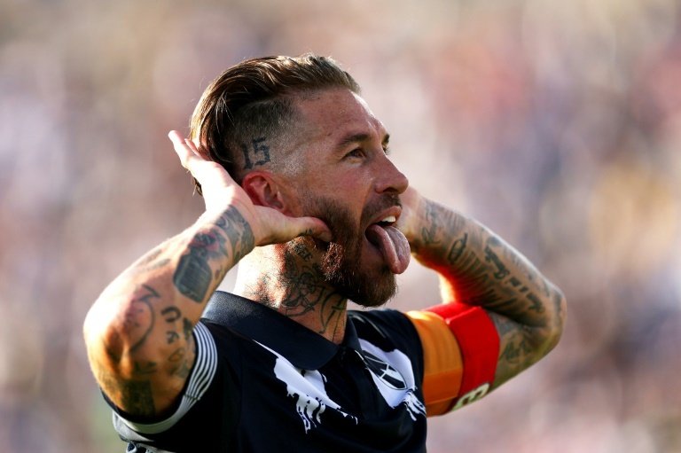 Sergio Ramos, con los récords en la cabeza. AFP