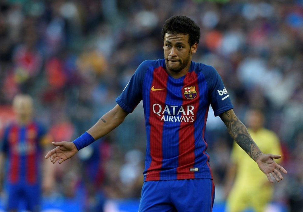 Neymar manda um SOS ao Barça. AFP