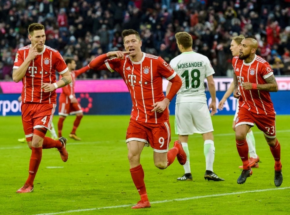 O Bayern bateu o Hoffenheim por 5-2. AFP
