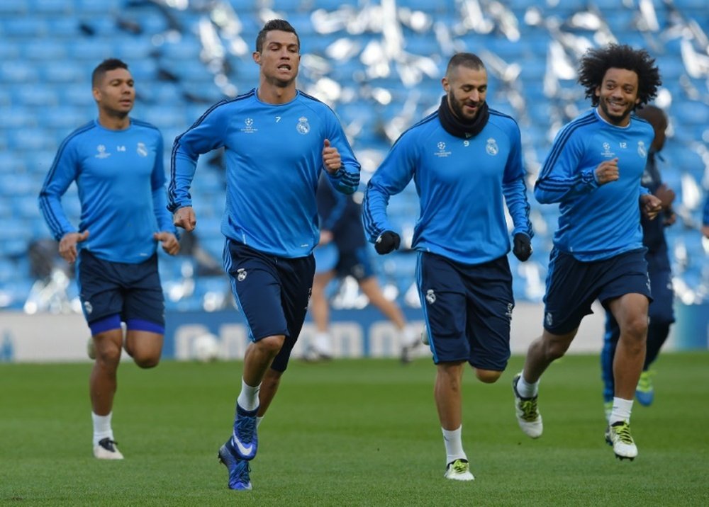 Cristiano Ronaldo correría un riesgo importante si acaba jugando ante el City. AFP