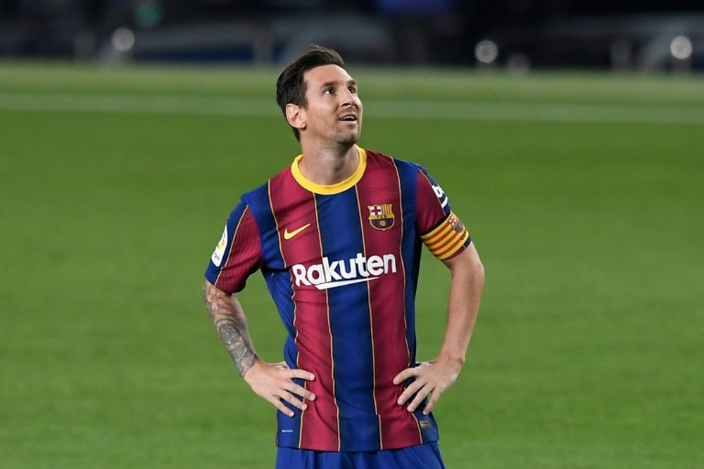 Leo Messi déclenche son compteur avec un penalty. AFP