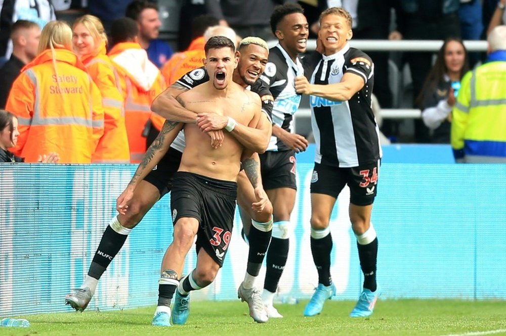 Bruno Guimaraes est sorti sur sa blessure avec Newcastle. AFP