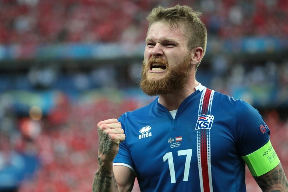 El capitán de Islandia no está asustado ante el partido de la anfitriona. AFP