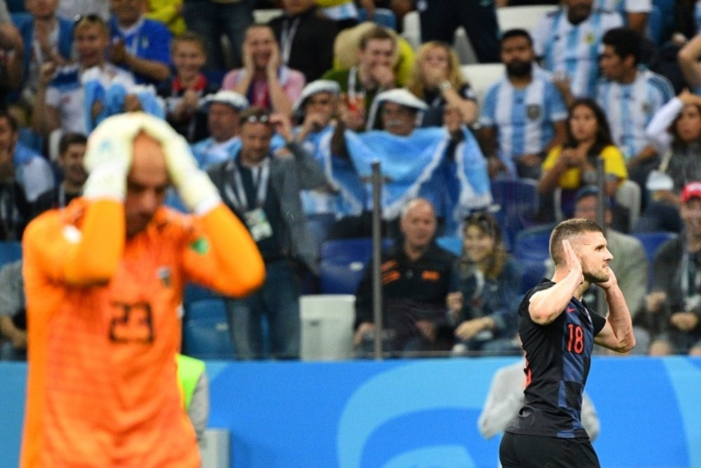 Dura derrota del combinado argentino. AFP
