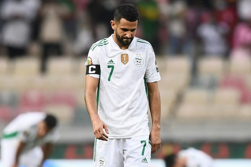 Mahrez se quedó fuera de la Copa África. AFP