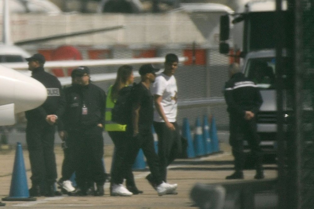 Neymar was spotted at Le Bouget airport, just outside Paris. AFP