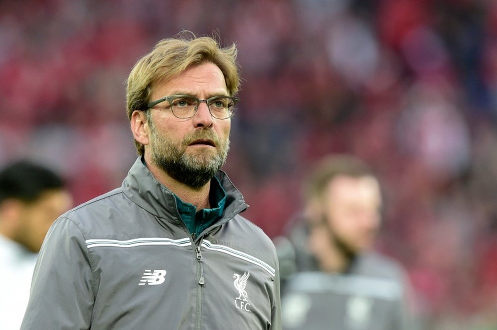 Liverpools head coach Jurgen Klopp looks on during the UEFA Europa League final football match between Liverpool FC and Sevilla FC at the St Jakob-Park stadium in Basel, on May 18, 2016