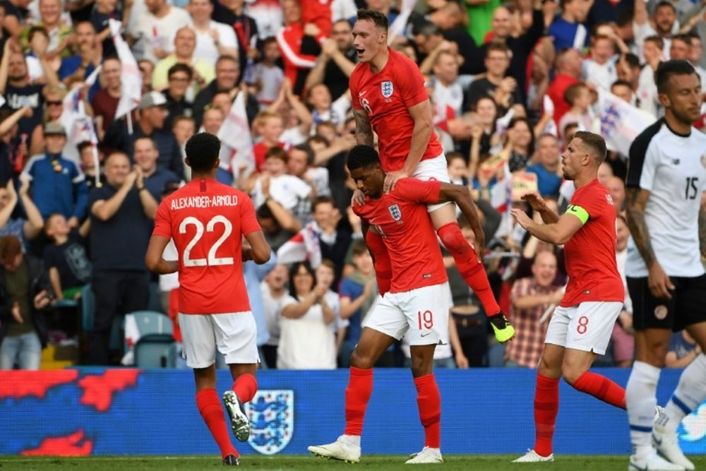 Rashford scored England's opener against Costa Rica. AFP