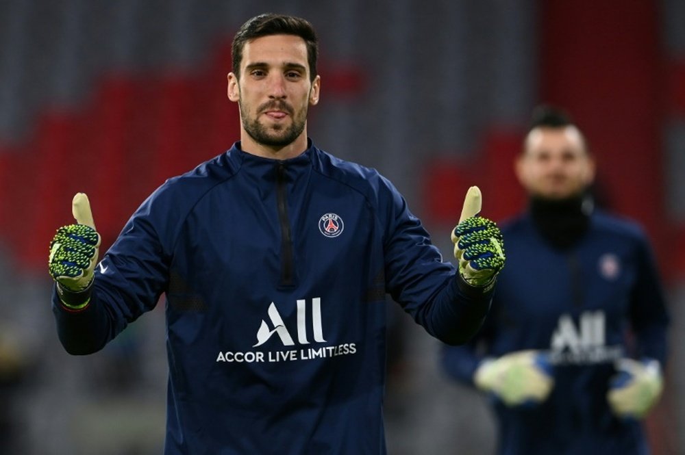 Sergio Rico, durante su etapa en el Sevilla. AFP