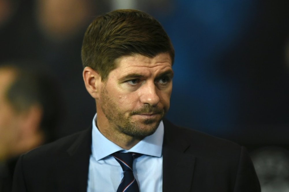 Steven Gerrard's Rangers were defeated by Aberdeen in the Scottish League Cup semi-final. AFP