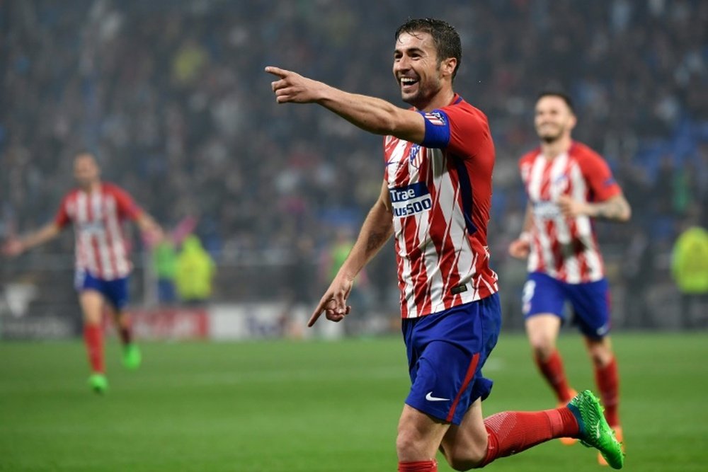 Gabi sigue sintiéndose parte del Atlético de Madrid en la distancia. AFP