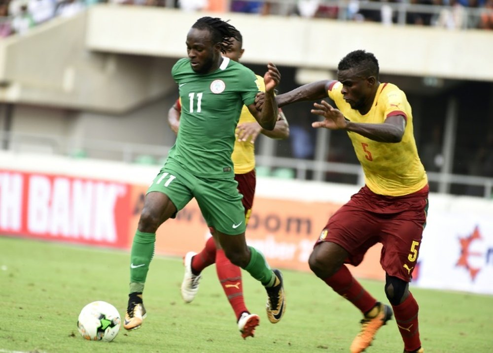 Moses in action for Nigeria. AFP