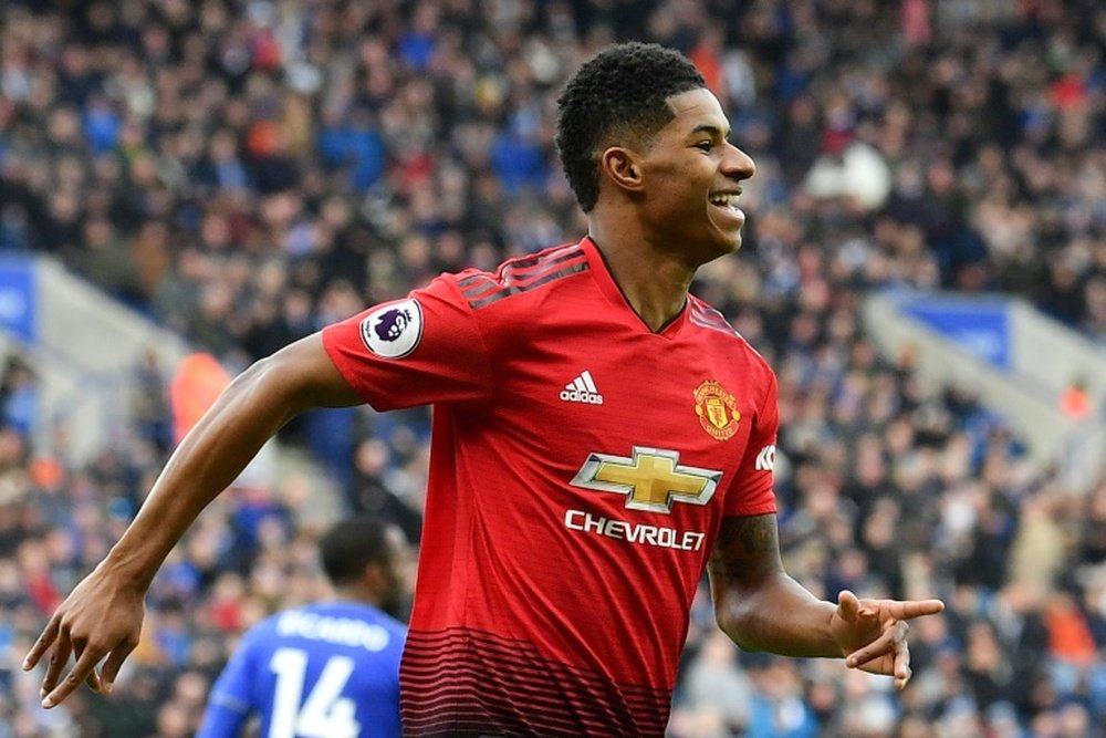 Marcus Rashford is gearing up for a contract renewal with Man U. AFP