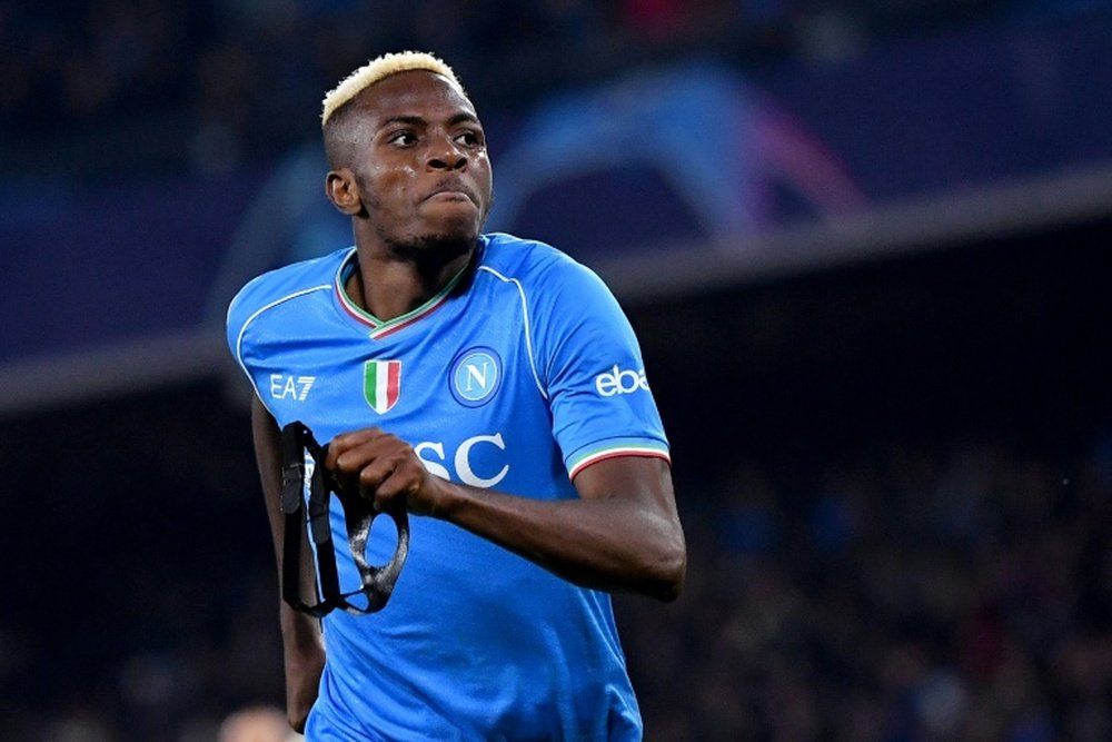 Osimhen has emerged as a key target for Manchester United. AFP