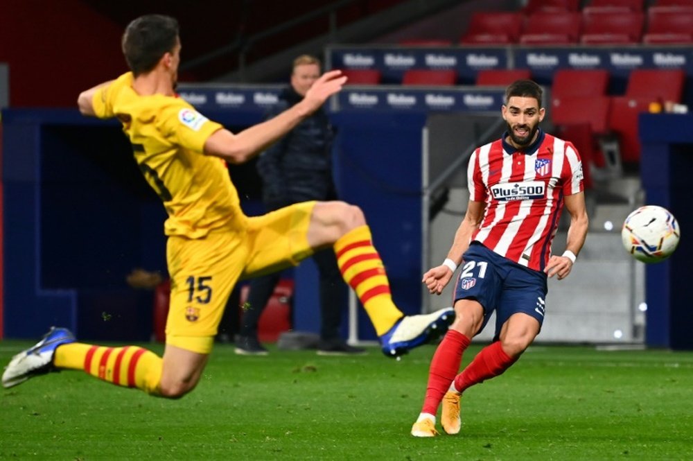 Carrasco no estará ante el Sevilla. AFP/Archivo