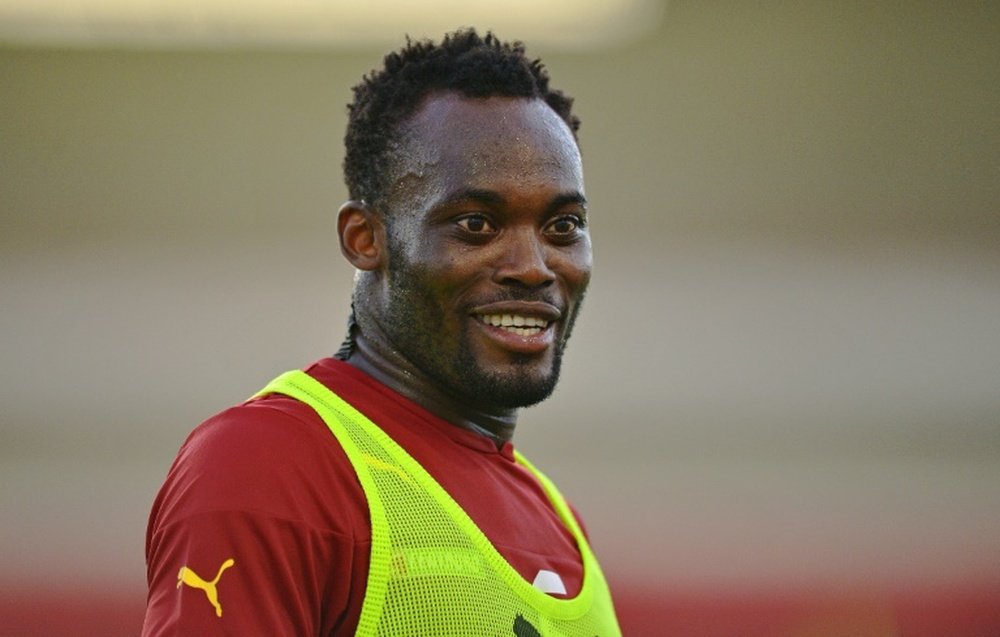 Michael Essien, pictured on June 13, 2014, revealed that his home in Athens was burgled while he was out having dinner