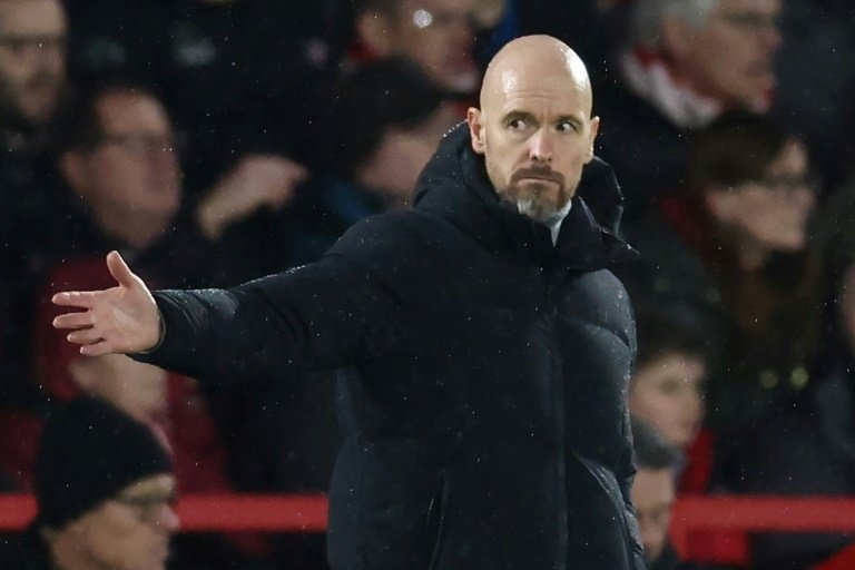Ten Hag admits the FA Cup is United's last chance to win a trophy this term. AFP