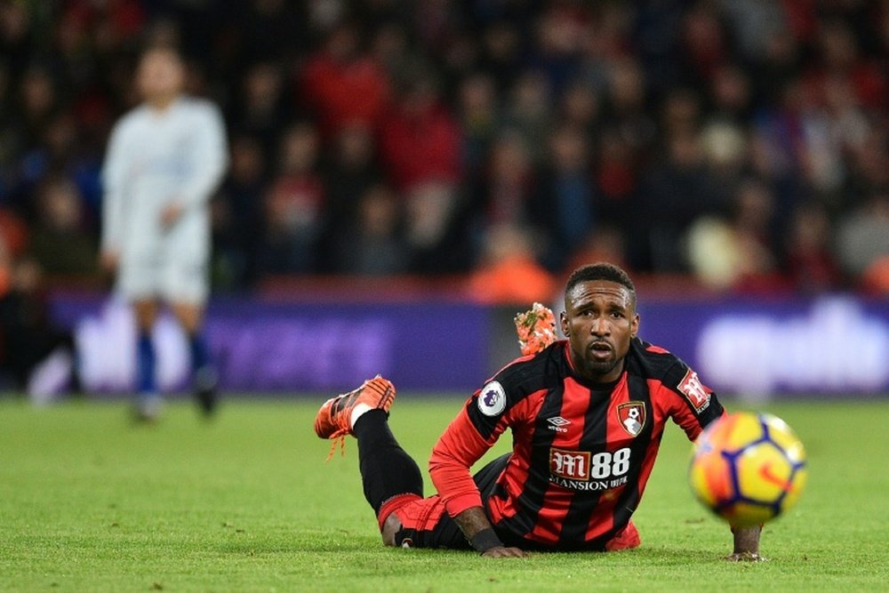 Defoe is back from injury for Bournemouth's clash with Spurs. AFP