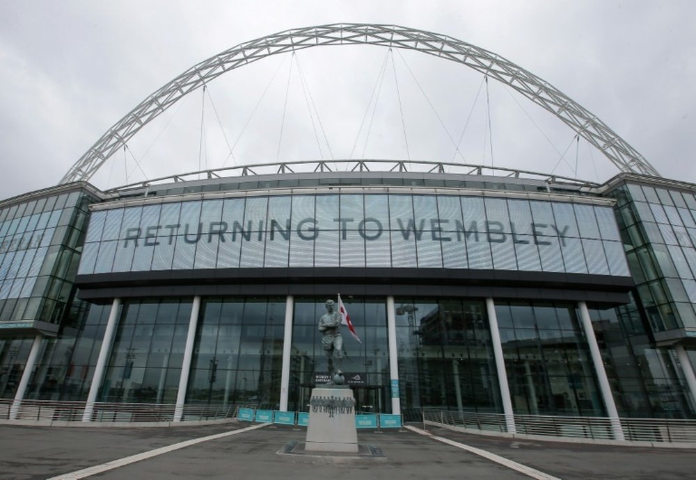 Wembley will be one of the grounds used to complete the Premier League season. AFP