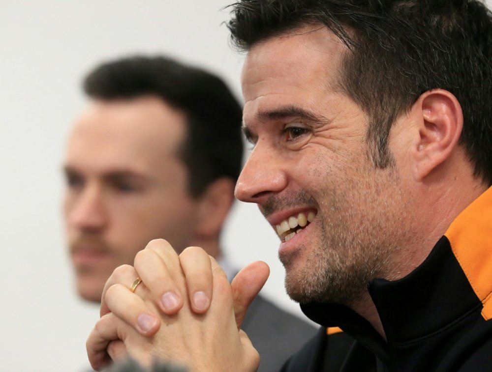 Hull Citys newly appointed head coach Marco Silva speaks to members of the media during a press conference at their Hull City AFC training ground in Cottingham, Kingston-Upon Hull in north east England on January 6, 2017