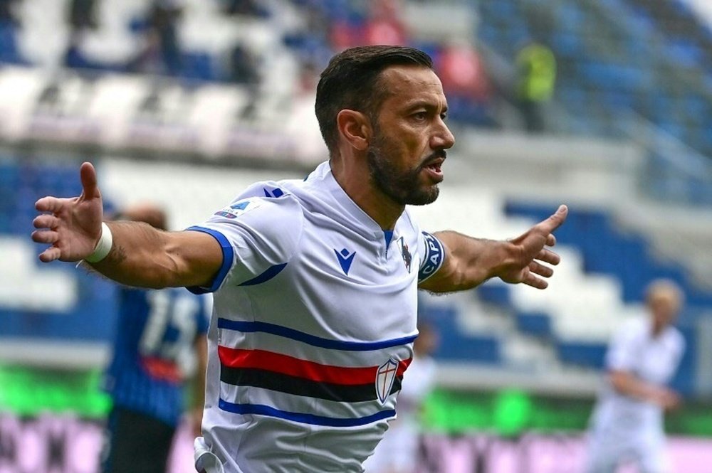 Quagliarella seguirá agrandando su leyenda en la Sampdoria. AFP