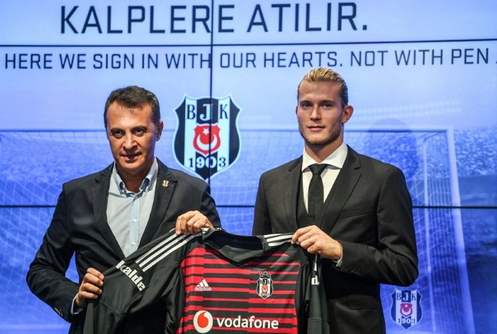 Karius signed for Besiktas on loan in August. AFP