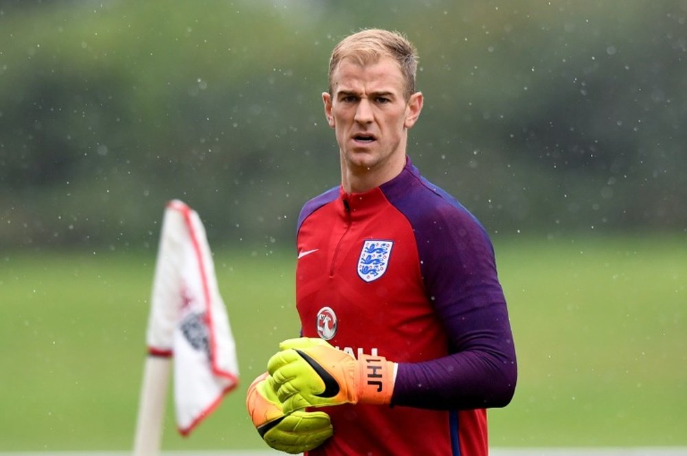 England goalkeeper Joe Hart was forced out of Manchester City by manager Pep Guardiola. AFP