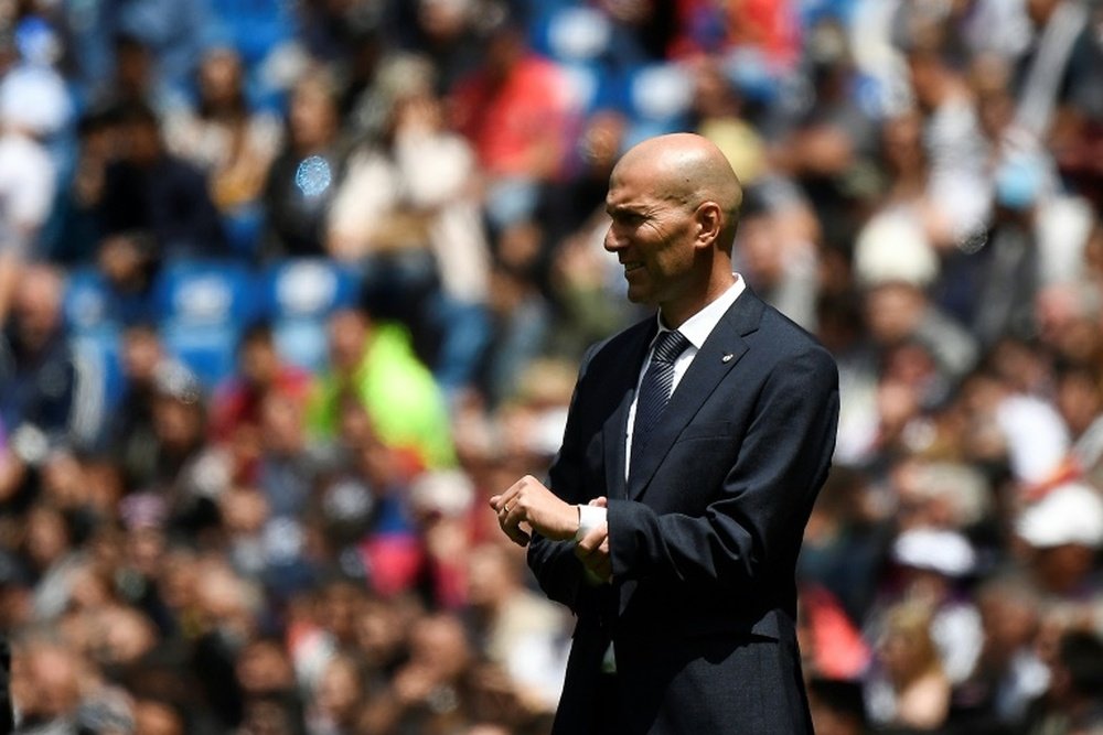 La promesse de Zidane à deux points d'être tenue. AFP