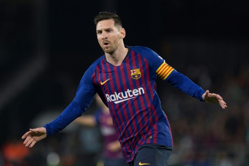 Messi will break two more records with the La Liga title. AFP