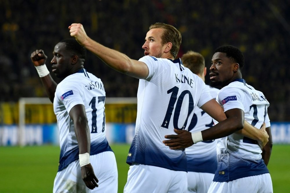 Harry Kane struck to end Dortmund's Champions League hopes. AFP