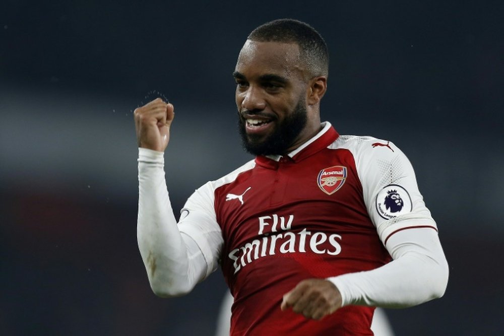 Lacazette scored twice in Arsenal's 2-0 victory over West Brom on Monday night. AFP