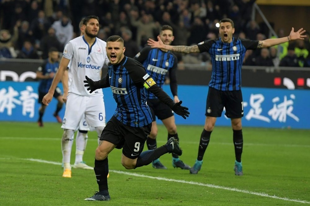 El Inter de Milán, único equipo invicto en Europa. AFP
