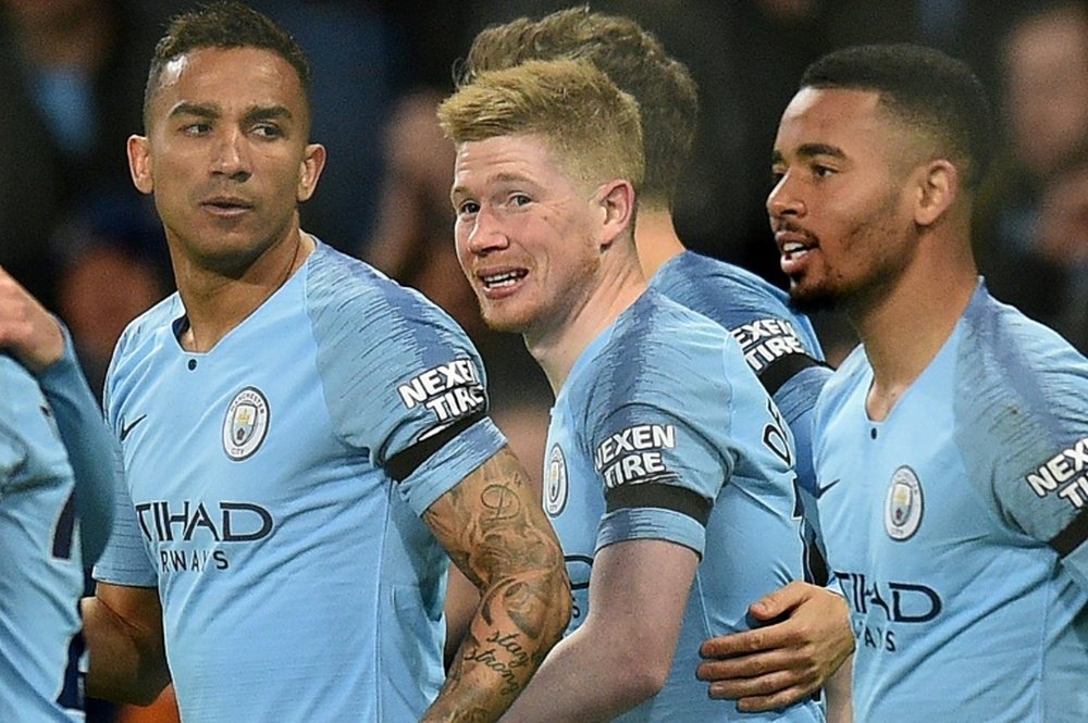 Manchester City are in search of a quadruple. AFP