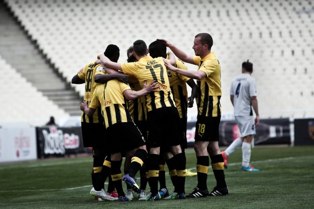 AEK Athens secured the Greek Superleague championship. AFP