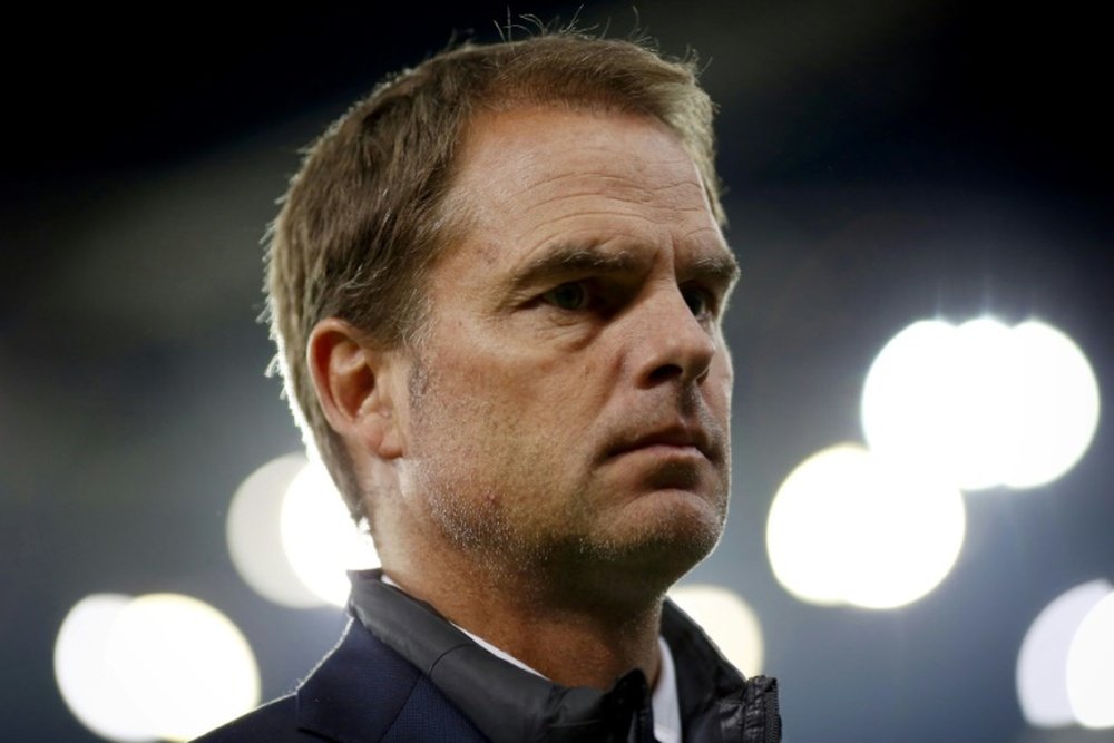 De Boer was not happy with several challenges made on Wilfried Zaha. AFP