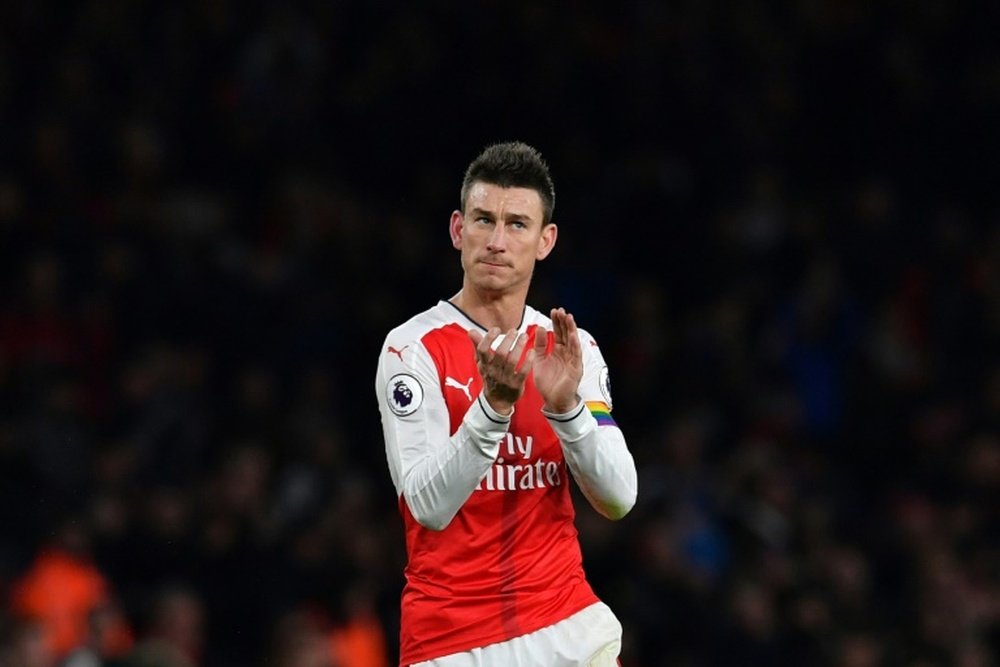 Laurent Koscielny will miss for the FA Cup final. AFP